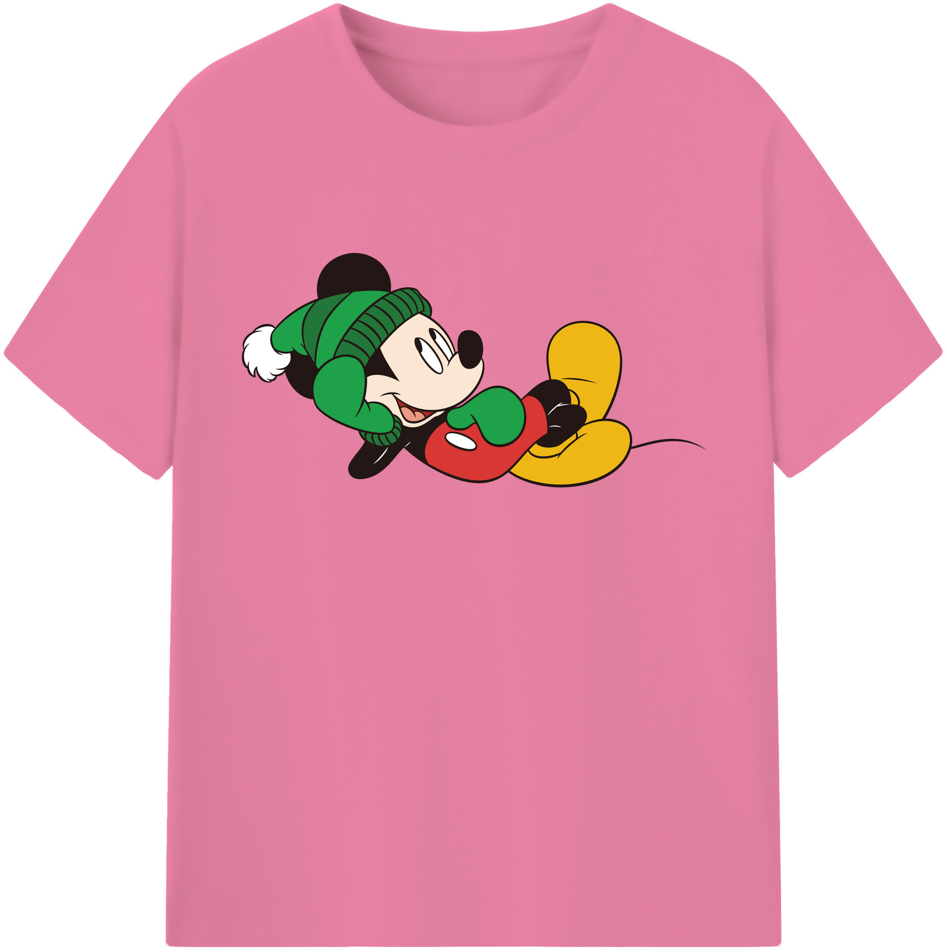 （画像用） ミッキーマウス Mickey Mouse 綿100％半袖Tシャツ（フロントプリント）